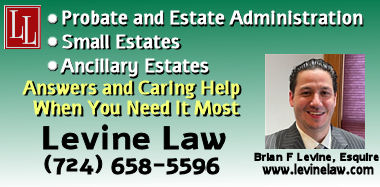 Law Levine, LLC - Estate Attorney in Farrell PA for Probate Estate Administration including small estates and ancillary estates